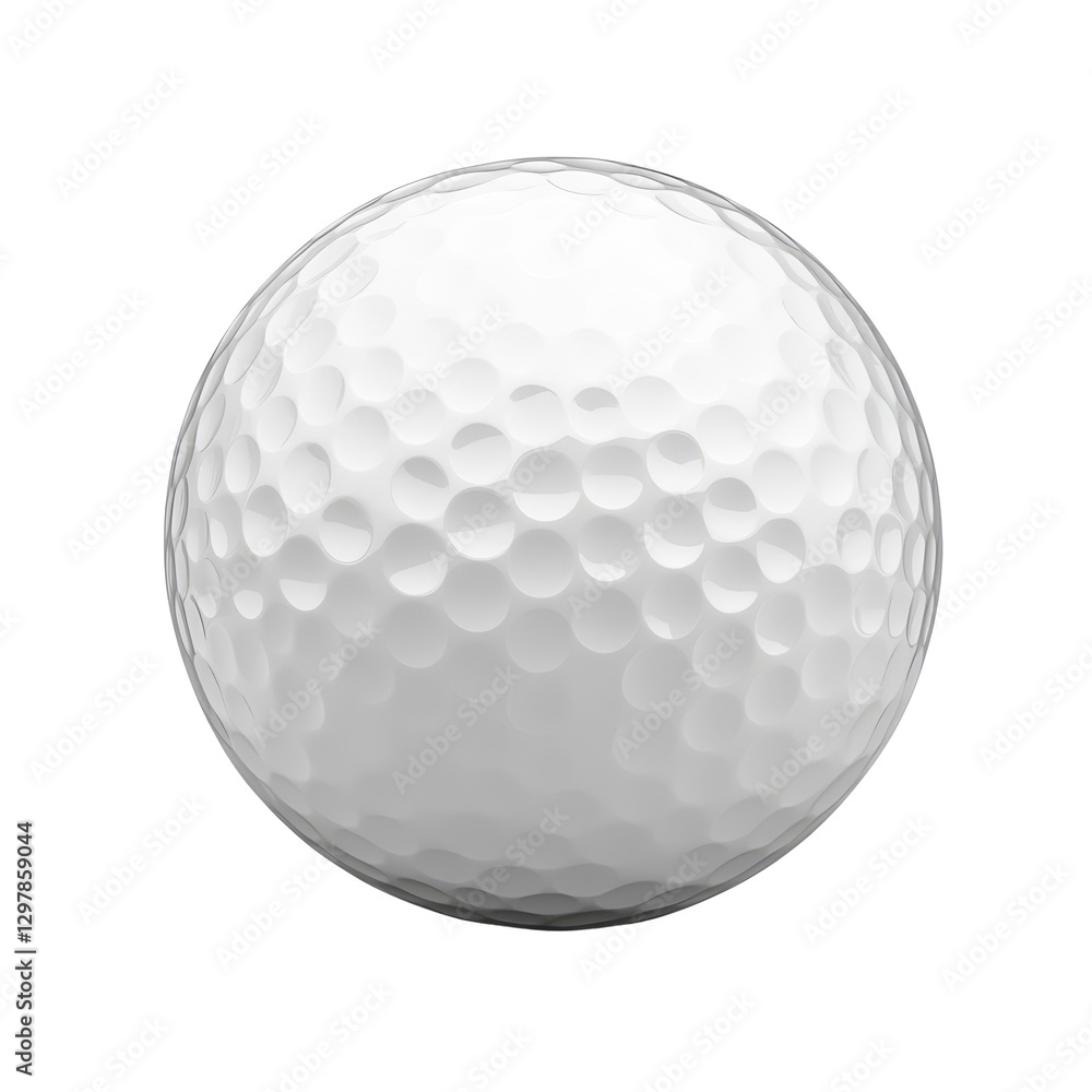 White golf ball on green grass, smooth surface with dimples, perfect for outdoor sports, highlights precision and focus. Isolated on white background or PNG White golf ball on green grass, smooth surface with dimples, perfect for outdoor sports, highlights precision and focus. Isolated on white background or PNG