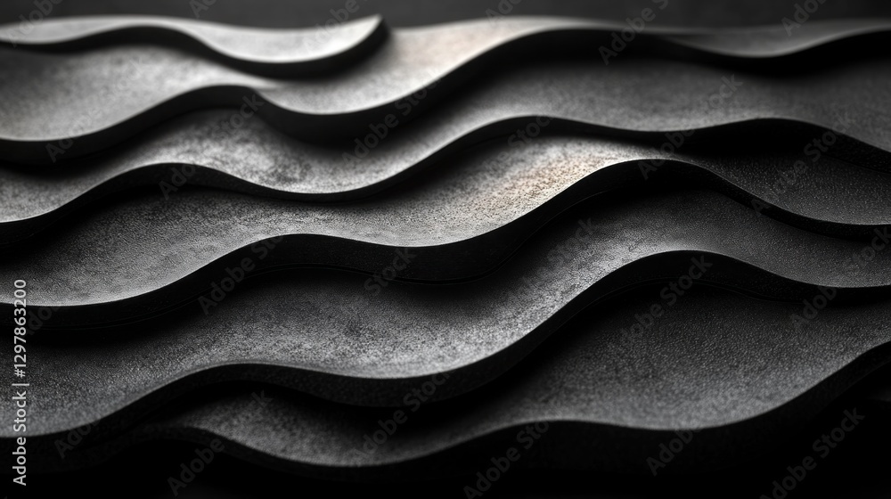 Abstract Dark Grey Wavy Texture Background Abstract Dark Grey Wavy Texture Background