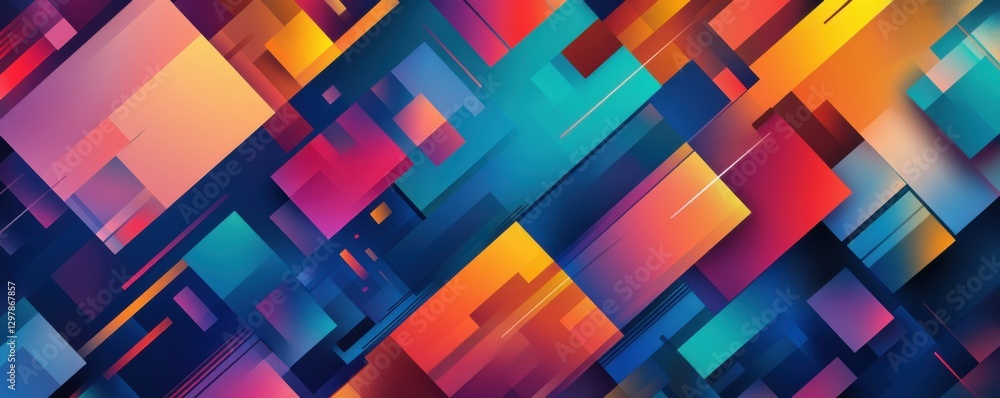 Vibrant Abstract Geometric Shapes Artwork Vibrant Abstract Geometric Shapes Artwork