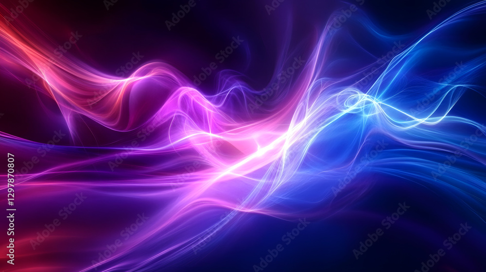 Abstract swirls of vibrant blue and pink. Abstract swirls of vibrant blue and pink.