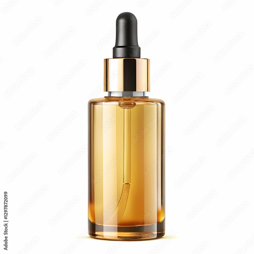 Naklejka premium cosmetic liquid oil on white background