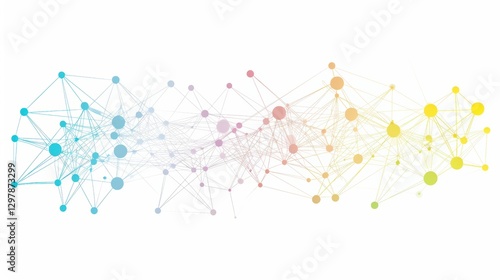 Aesthetic Intricate Waves: Connecting Abstract Dots with Gradient Lines for Business Big Data and Social Network Tech