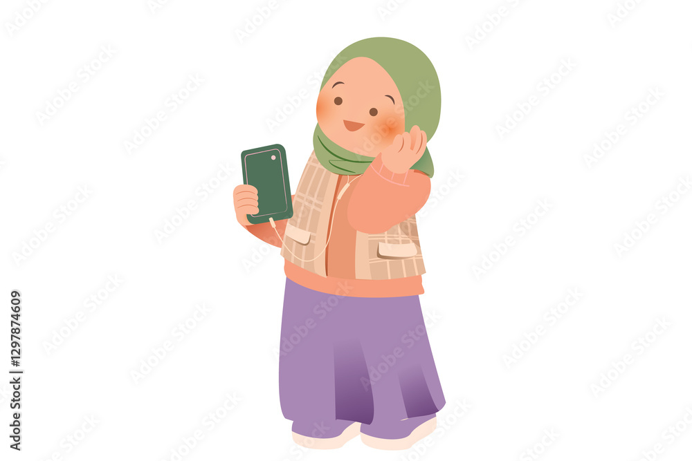Cute Girl Wearing Hijab Traditional Wear | Ramadan Praying Activity Illustration | Girls Activity on Ramadan Cute Girl Wearing Hijab Traditional Wear | Ramadan Praying Activity Illustration | Girls Activity on Ramadan