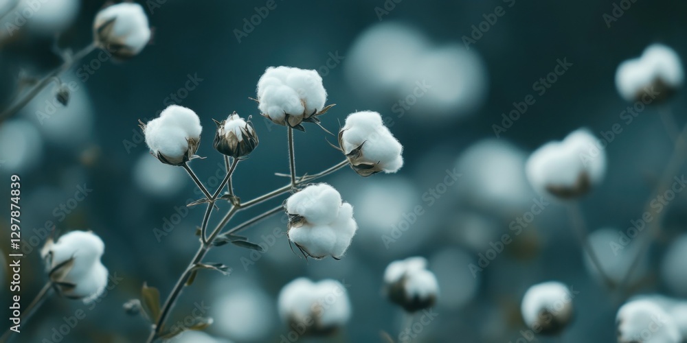 Close-up of cotton bolls on a plant. Close-up of cotton bolls on a plant.