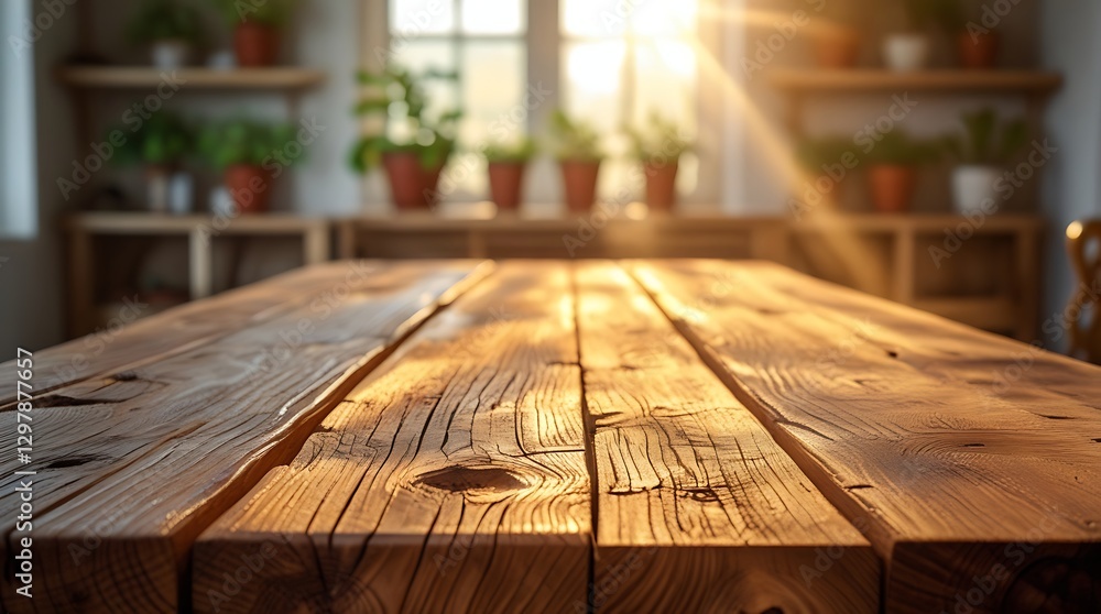 A rustic wooden table bathed in warm sunlight, creating a cozy and inviting atmosphere. The natural textures of the wood and soft lighting enhance the organic, peaceful setting.
A rustic wooden table bathed in warm sunlight, creating a cozy and inviting atmosphere. The natural textures of the wood and soft lighting enhance the organic, peaceful setting.