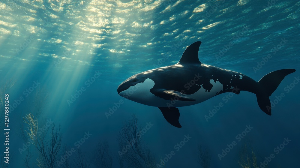 Fototapeta premium Wildlife in Natural Habitat with Playful Elements