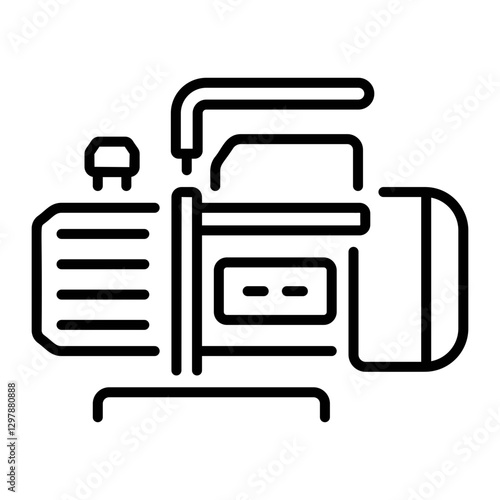 Vacuum pump icon in line style