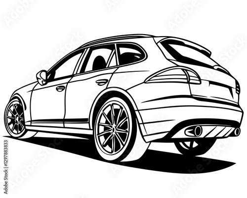 car clear vector, realistic shadow, professional isolated on white background.