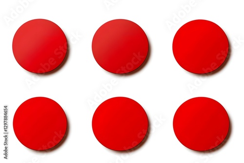Free Download Collection set of red circle stickers isolated on white background. - GFXLoad