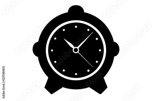 Clock Silhouette – Minimal Timepiece Vector Icon