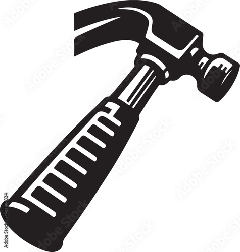 Silhouette vector of a reflex hammer, symbolizing neurology, medical examination, and healthcare diagnostics. Ideal for hospitals, clinics, and scientific design projects.