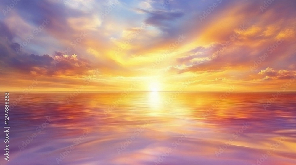 Fototapeta premium Dramatic Skies and Reflections on Water at Sunset
