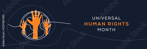 Universal human rights month, Vector illustration.