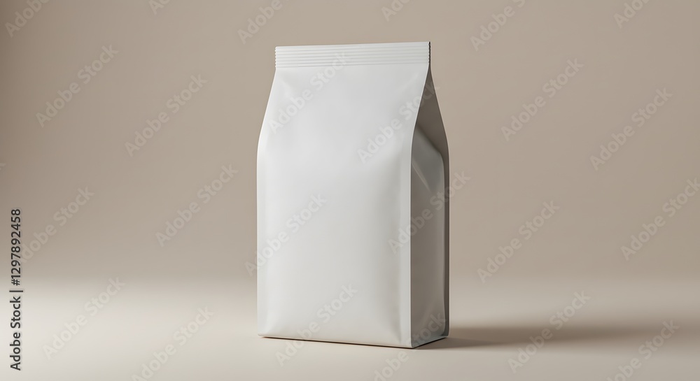 Blank White Product Bag Mockup on Soft Background for Branding Blank White Product Bag Mockup on Soft Background for Branding