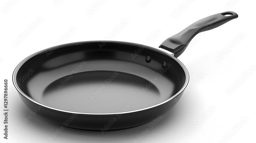 Black Non-Stick Frying Pan with a Glossy Finish Black Non-Stick Frying Pan with a Glossy Finish