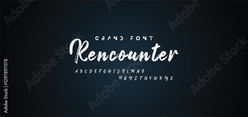 Vector Illustration Grunge Horror Typographie. Hand Made Brush Font.