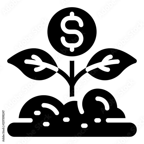 Invest icon simple glyph style