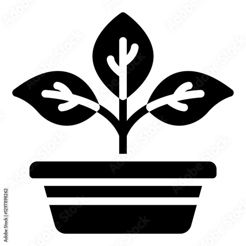 Plant icon simple glyph style