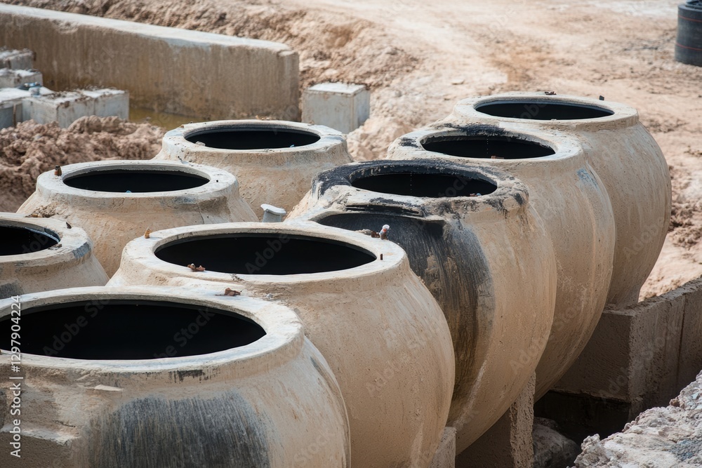 Installing new water storage systems in cities where water supplies are depleted due to drought. Installing new water storage systems in cities where water supplies are depleted due to drought.