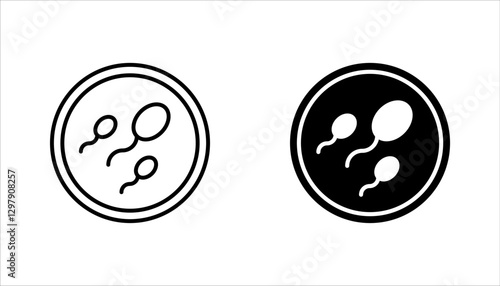 Sperm cells icon set, Pregnancy, obstetrics, gynecology line icon. Medicine symbol, vector illustration on white background