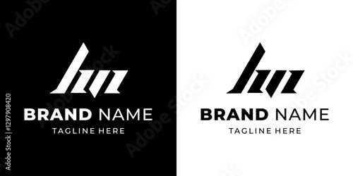 Creative Hm Letter Logo with Abstract, Illustration, Design Inspiration, Vector, Icon