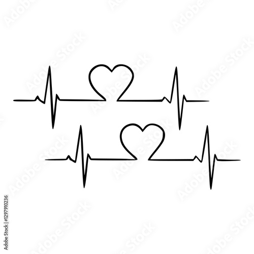 heartbeat line art illustration
