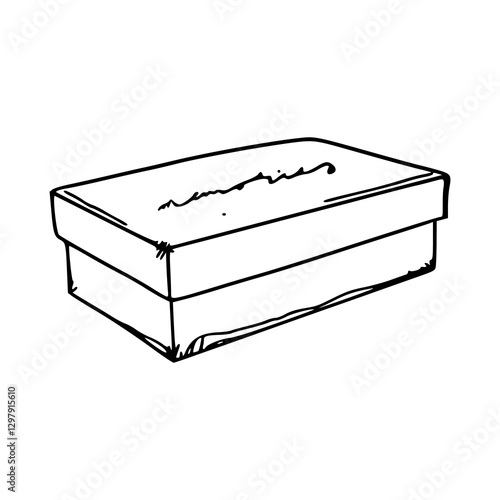 outline drawing of a memory box
