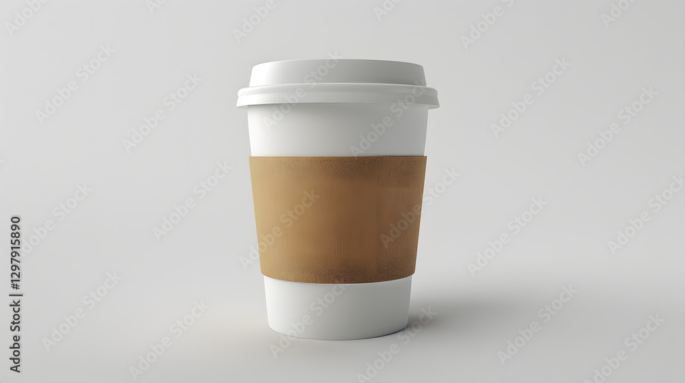 A coffee-to-go cup, paper cup with plastic lid, isolated on white background A coffee-to-go cup, paper cup with plastic lid, isolated on white background