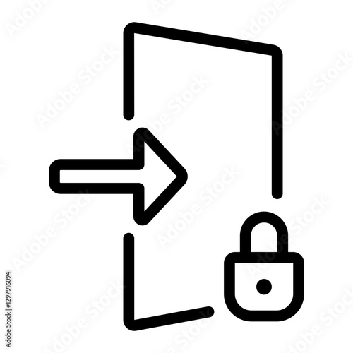 login Line Icon
