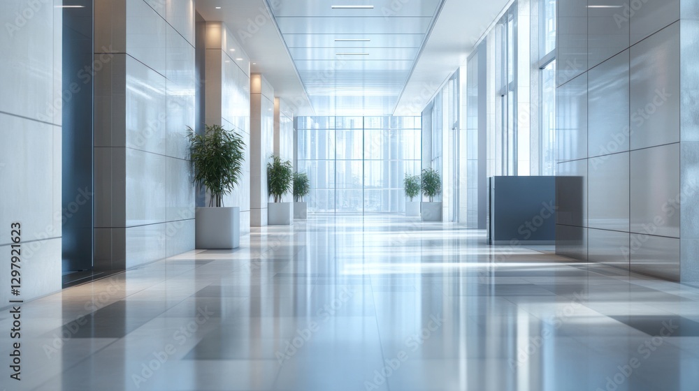 Modern Office Hallway Modern Office Hallway