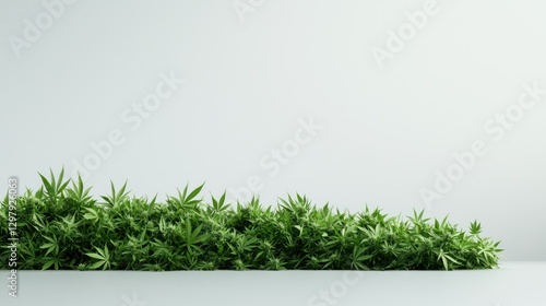 Cannabis plants growing: The image showcases a vibrant patch of cannabis plants in their lush greenery. These plants are a symbol of growth and abundance.