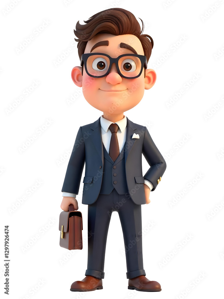 funny cartoon businessman with glasses funny cartoon businessman with glasses