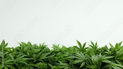 Botanical Abundance: A lush collection of vibrant green leaves, presented against a soft backdrop, suggesting growth and vitality.