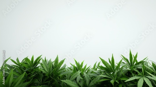 Cannabis Crop: A lush display of cannabis plants showcases their vibrant green leaves against the background.