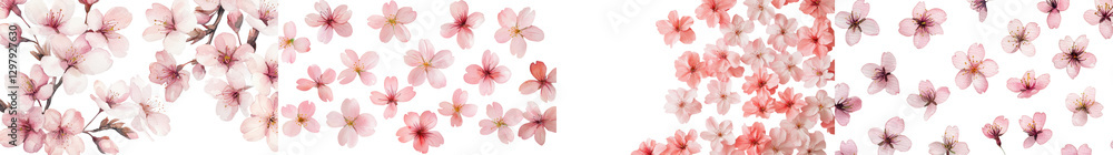 Delicate pink spring blossoms covering the flowering sakura tree branches in a lush vibrant garden scene Soft romantic and serene natural floral background with fresh fragrant botanicals Delicate pink spring blossoms covering the flowering sakura tree branches in a lush vibrant garden scene Soft romantic and serene natural floral background with fresh fragrant botanicals