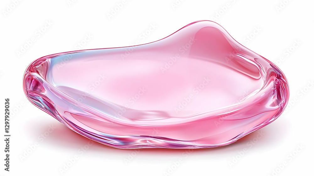 Pink Abstract Liquid Shape Isolated on White Pink Abstract Liquid Shape Isolated on White