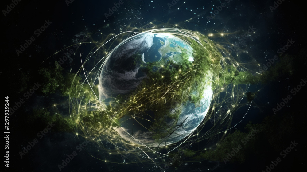 Obraz premium planet earth with space