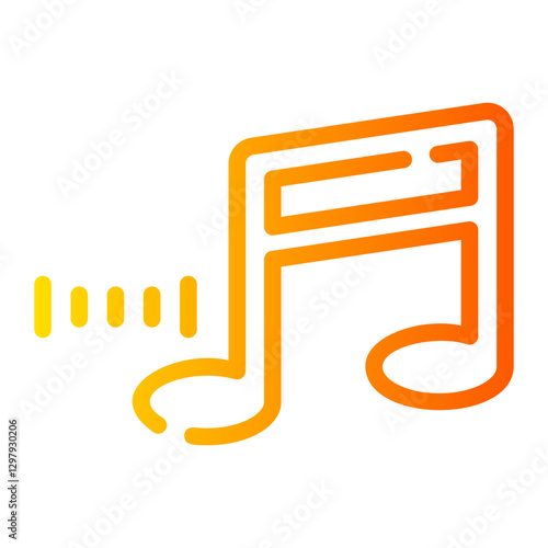 music Line Gradient Icon