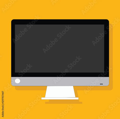 Computer monitor. computer screen mockup. 