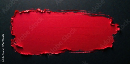 Wallpaper Mural Colorful red brush stroke highlighting on black paper background, red circle marker, highlight marking, drawing tool Torontodigital.ca