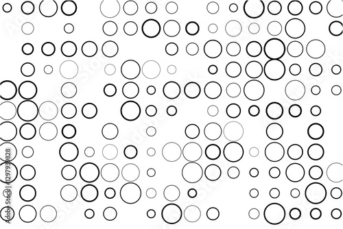 Minimalist design with intermittent missing circles pattern