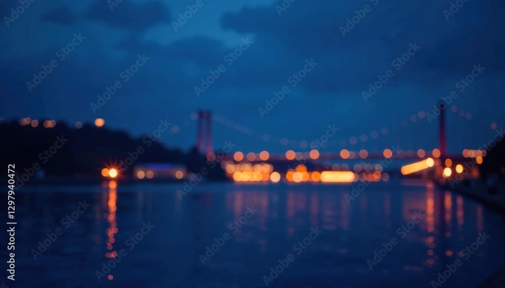 Dark blue evening sky with glittering bokeh and twinkling lights, sparkling, bokeh, dark blue Dark blue evening sky with glittering bokeh and twinkling lights, sparkling, bokeh, dark blue