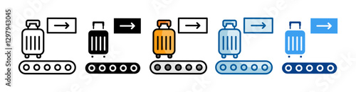 Baggage Collection Icon Set Multiple Style Collection