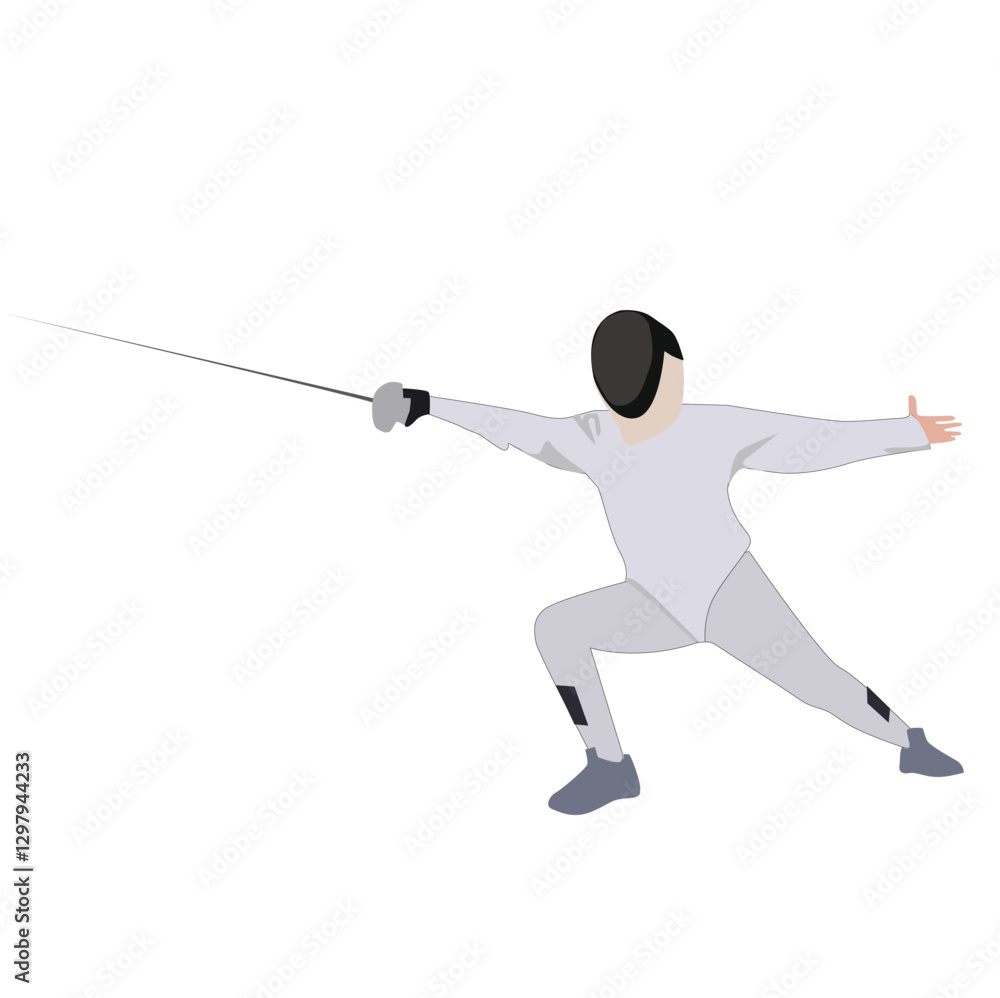 Fencing sport . Fencing Player Sport Illustration Fencing sport . Fencing Player Sport Illustration
