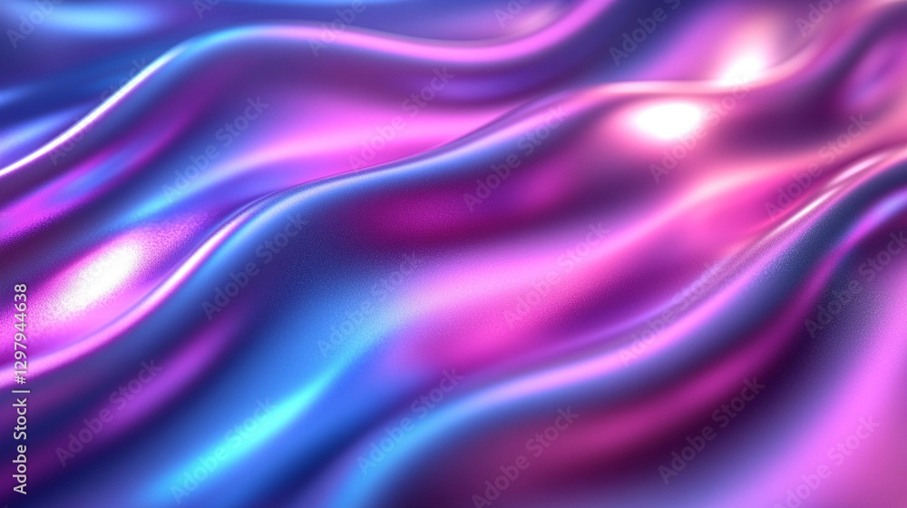 An abstract, bold, and colorful holographic background featuring a liquid blob shape. The iridescent melted substance creates a striking contrast against the black backdrop with chrome-like drops An abstract, bold, and colorful holographic background featuring a liquid blob shape. The iridescent melted substance creates a striking contrast against the black backdrop with chrome-like drops