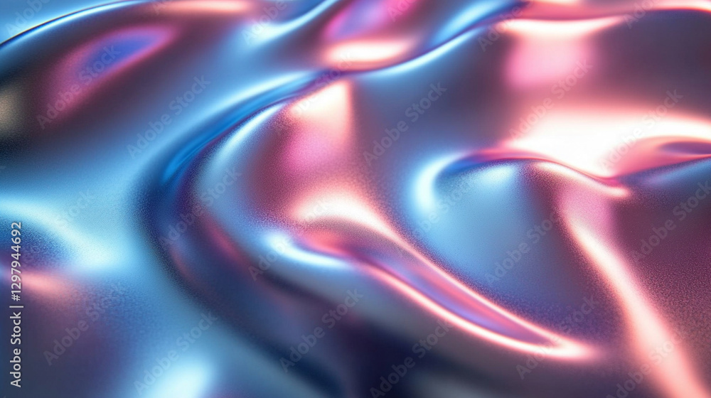 An abstract, bold, and colorful holographic background featuring a liquid blob shape. The iridescent melted substance creates a striking contrast against the black backdrop with chrome-like drops An abstract, bold, and colorful holographic background featuring a liquid blob shape. The iridescent melted substance creates a striking contrast against the black backdrop with chrome-like drops