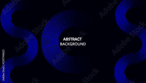 Interconnected Circular Abstract Design with Futuristic Teal and Gradient Patterns: A Modern, Stylish, and Aesthetic Concept for Corporate Innovation, Business Technology, Digital Marketing, and Pro