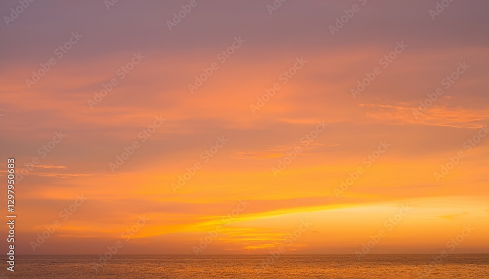 바다에서 보는 저녁 노을