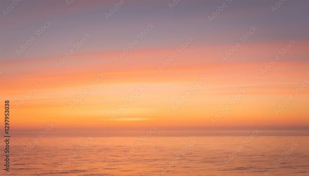 Obraz premium 바다에서 보는 저녁 노을