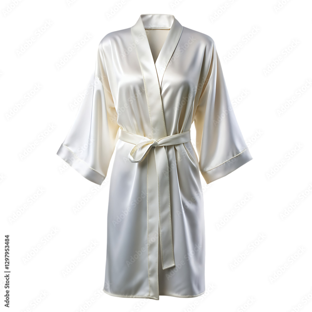 Bathrobe dress kimono silk kimono white fashion Bathrobe dress kimono silk kimono white fashion